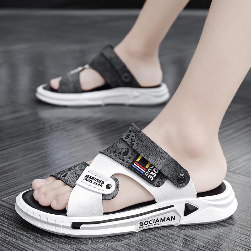 Fashion CYYTL Mens Slippers Summer Casual Shoes Beach Sandals Outdoor Slides Leather Walking Comfort Designer Fashion Lightweight Luxury