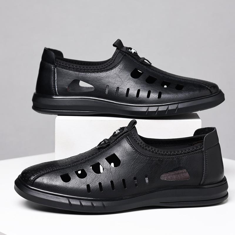 High Quality Brand Men's Leather Casual Shoes Summer Daily Commuting Driving Shoes Anti Slip Breathable Business Shoes for Men‘s