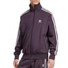 Adidas Originals Striped Retro Sports Stand Collar Zipper Straight Long Sleeve Jacket Men Jacket Purple IZ2416