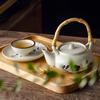 Ceramic Japanese earth bottle steamed porcelain Japanese Zefeng tea kettle set home restaurant single pot cup