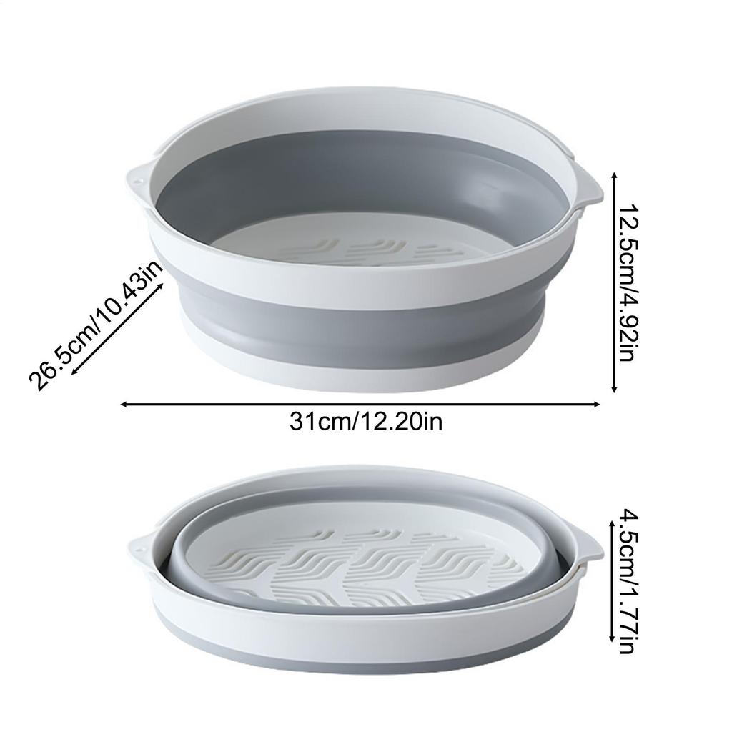 Foldable Strainer Double-Layer Folding Mixing Bowl Veggie Rinser Colanders For Parents Daily Cooking Meal Prep Apartment Dorm
