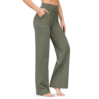 Wide Leg Pants For Women Yoga Pants High Waist Sweatpants With Pockets Stretch Pants Comfy Workout Sports Sweatpants