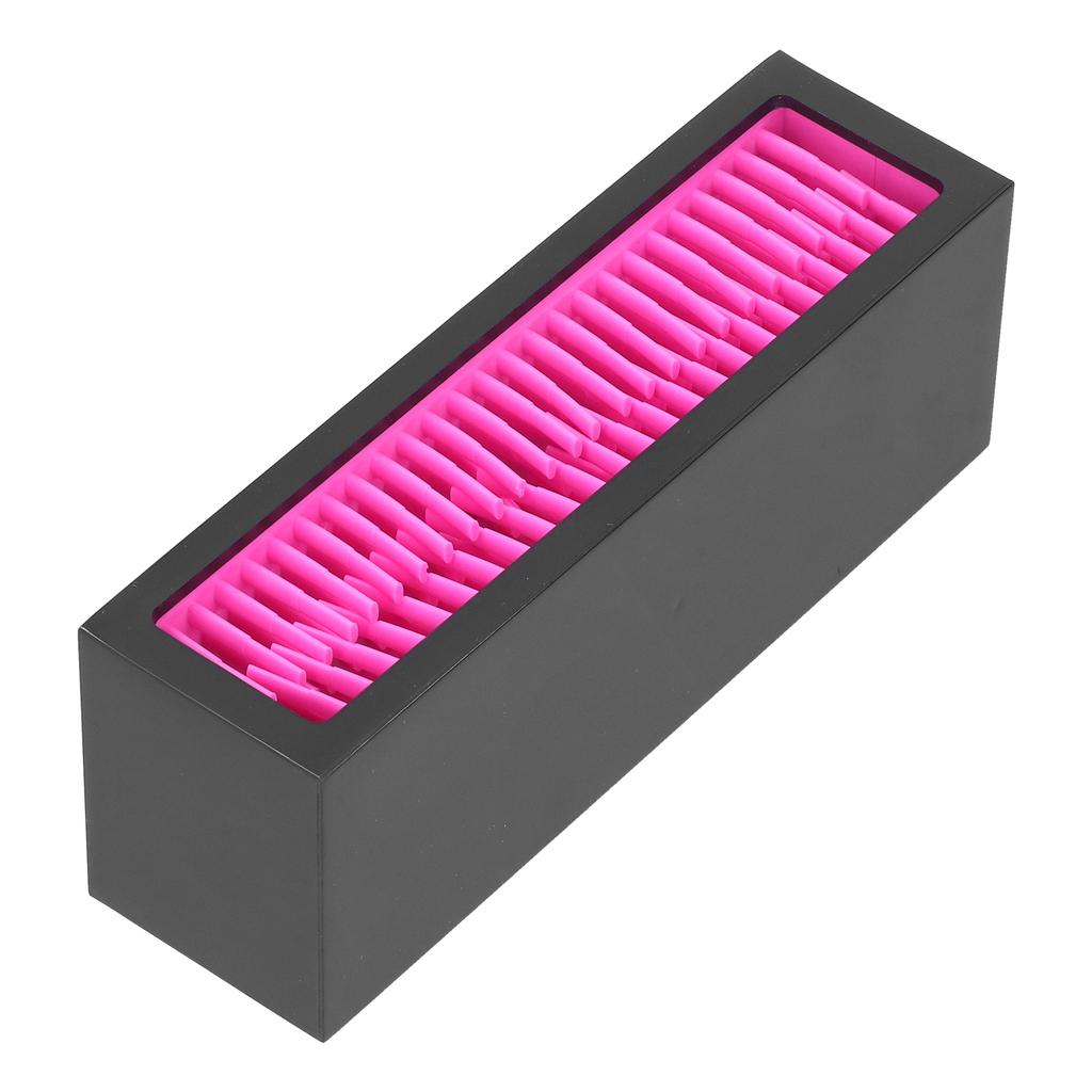 Desktop Storage Box Silicone Cosmetic Organizer Makeup Brush Holder Lipstick StandRose Red