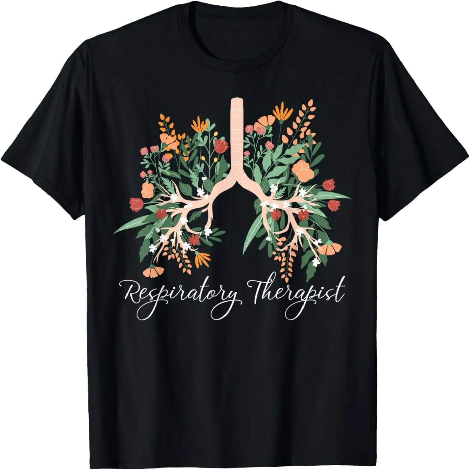 Funny Respiratory Therapist Therapy Lung Fall Thanksgiving T-Shirt S