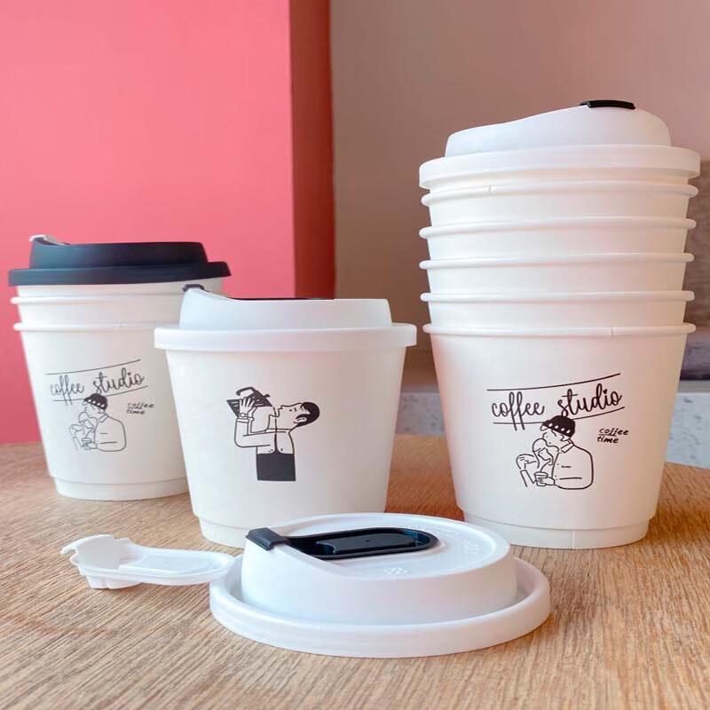 Cartoon Hand-painted Disposable Hot Drink Paper Cups