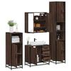 VidaXL Ensemble De Meubles De Salle De Bain 4 Pcs Chêne Marron, Armoire De Salle De Bain, Armoire De Rangement De Toilette, 3301199