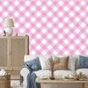 Wallpaper Pink and Blue Checkered Powder Pink, Powder Pink Background 50x1000
