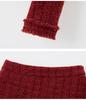 Autumn/Winter 2026 French Tweed Fringe Two-Piece Set with 35% Wool