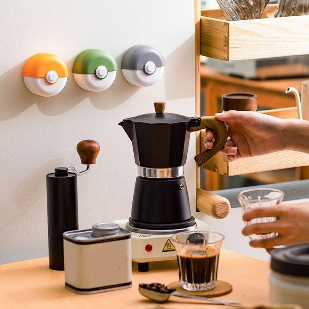 Plastic Coffee Filter Paper Holder Wall Mounted Rotated Cover Powder Bowl Filter Box with Filter Paper Space Saving