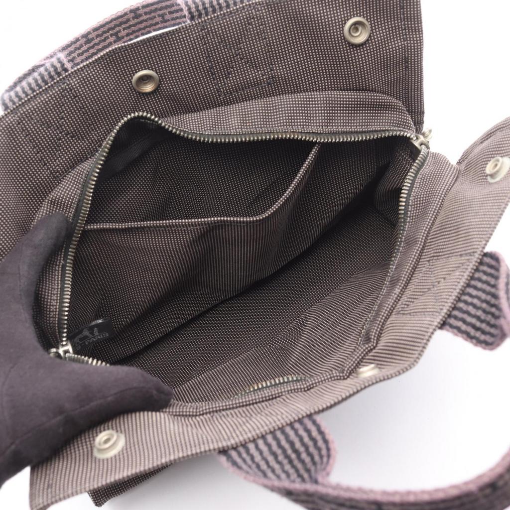 Used HERMES HerlinePM Tote Bag canvas Gray Used Women