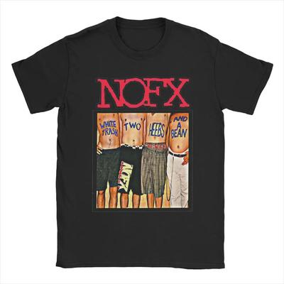 Lustige Musik Nofx Band T-Shirt Tops Tees für Männer Rundhals Reine Baumwolle T-Shirt Tops Tees Kurz