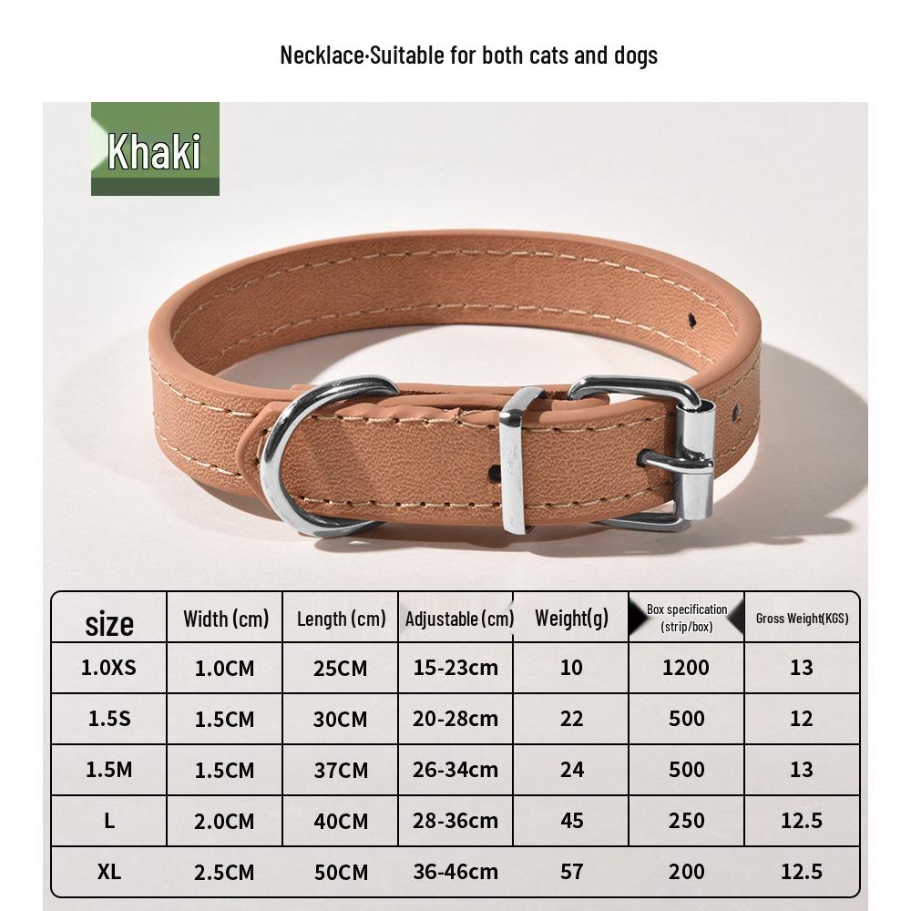 PU Leder Hundehalsband für kleine & mittelgroße Rassen - Stilvolles Katzen- & Hunde-Halsaccessoire für Spaziergänge im Freien