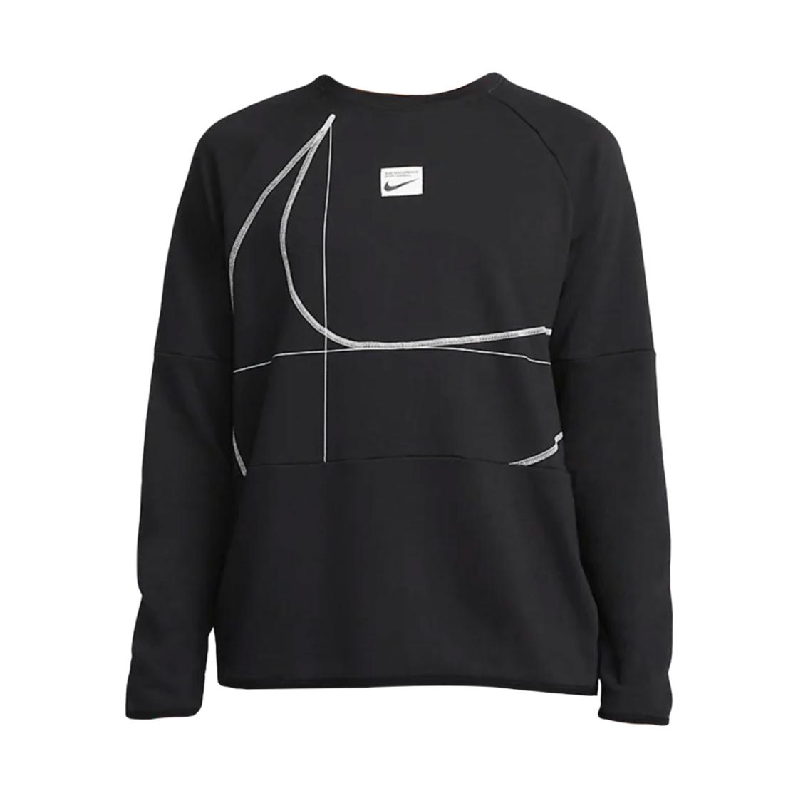 Nike FW22 Logo Label Solid Color Long Sleeve Sweatshirt Men sweatshirt Black DQ6623-010 M