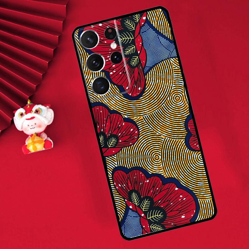 African Wax Print Design Case For Samsung Galaxy S25 S26 Ultra S22 S23 S24 Ultra S20 S21 Plus S10 S25 FE Cover Funda