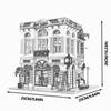 Creative Expert Brick Bank Cafe Corner Model MOC Street View House Building Blocks Toys Pet Book Shop Town Hall Downtown Diner