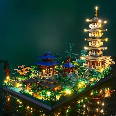 Blocchi da Costruzione Architettura ad Alta Difficoltà - 3500+ Pezzi Lago dell'Ovest di Hangzhou Giocattolo da Assemblare