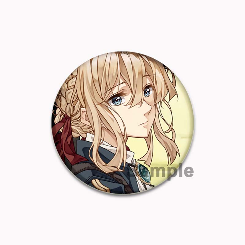 32/44/58mm 58mm Jewelry Accessories Gifts Anime Violet Evergarden Brooches Cosplay Handmade Badges Lapel Pins Backpack Clothes Decoration