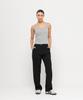CHAMBROS Hidden Elastic Waist Semi-Wide Wrinkle-Free Slacks [Black]