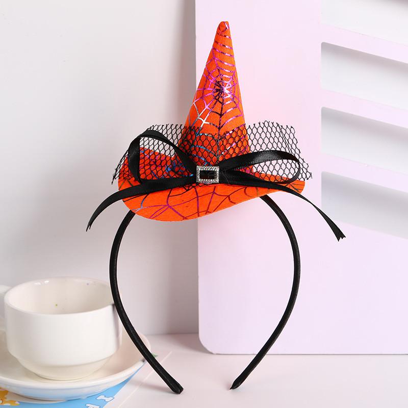 Handmade Halloween Hair Accessory With Spider And Witch Hat For Cosplay And Parties