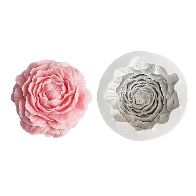 Peony Shaped Silicone Mould 3D Flower Soap Resin Mold DIY Chocolate Baking Tool
