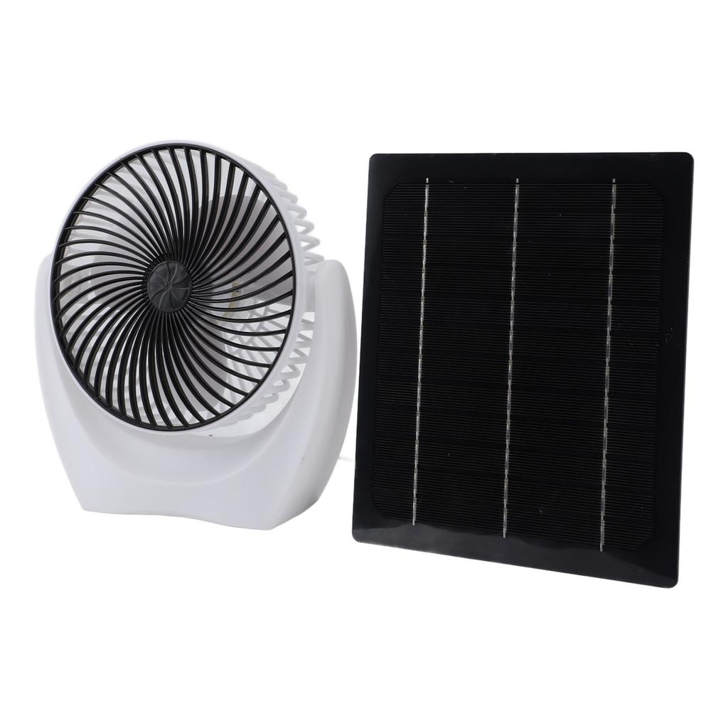 Camping Fan with Solar Panel 4.5W Solar Powered Fan Quiet USB Fan for Outside Picnic Barbecue Fishin
