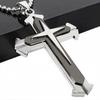 Men's Hot-Selling Three-Layer Cross Pendant Necklace Jewelry