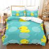 Yellow Duck Bedding Set Single Twin Full Queen King Size Little Duck Bed Set Aldult Kid Bedroom Duvetcover Sets 3D Print 020