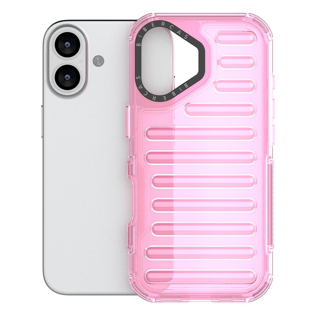 For iPhone 17 Case Stripe Design Anti-Slip Detachable TPU+PC Phone Cover