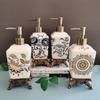 Nordische Vintage Pyramide Keramik Lotion Flasche Keramik Seifenspender Hotel Shampoo Feuchtigkeitsflasche Badezimmer Zubehör