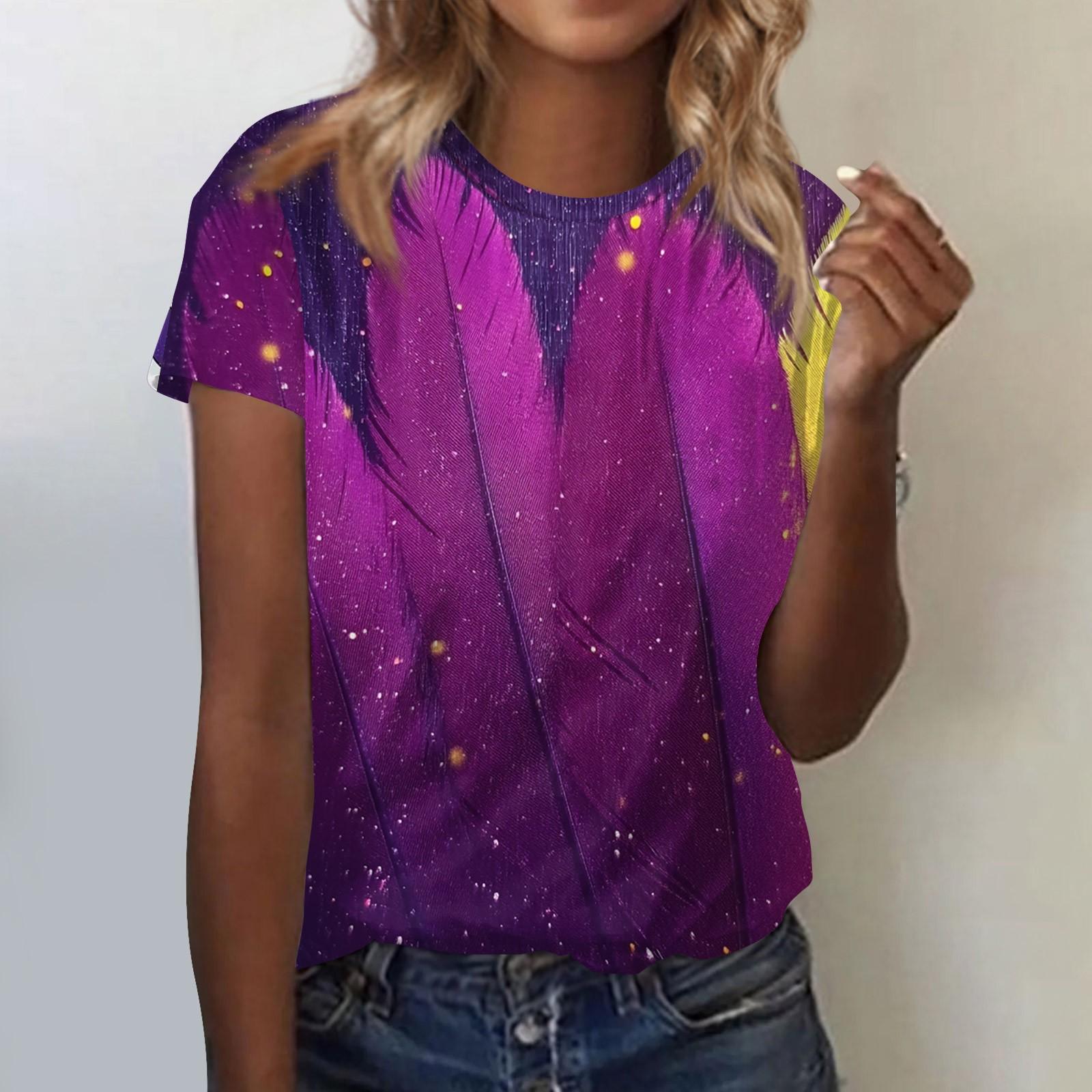 

Женская модная повседневная футболка с круглым вырезом и коротким рукавом с карнавальным принтом XL чёрный