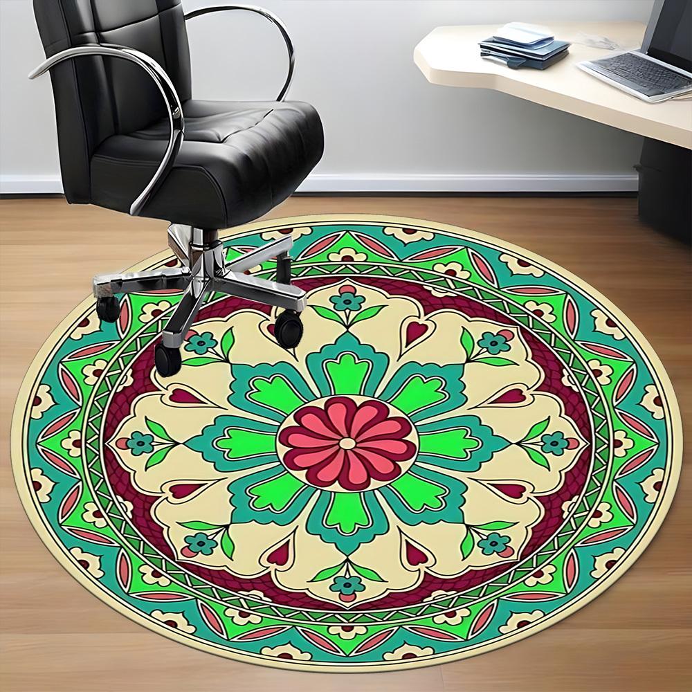 1pc Mandala Pattern Chair Carpet for Office, , Non-slip carpet, Very suitable for offices, farmhouses,Outdoor carpet yy251120097