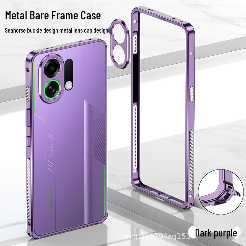

OPPO K13Turbo/Pro Seahorse Buckle Metal Frame Drop-Proof Phone Case K13Turbo [Frame + Lens]