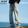 JEEP SPIRIT Men's Loose Straight Leg Denim Jeans