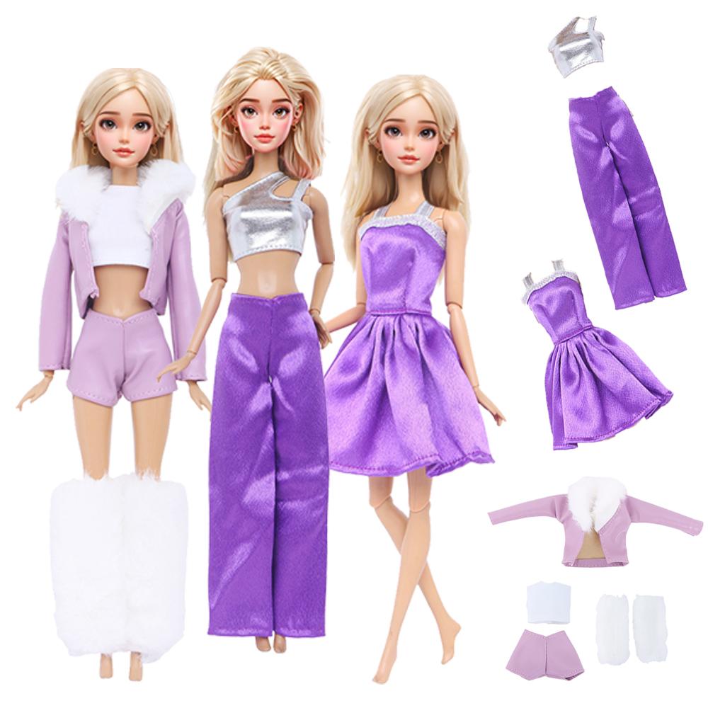 3 Set/Pack Fashion 30cm Doll Clothes High Quality Coat Fishtail Party Wear Dress Princess Gown Kids Toy Accessories Gift