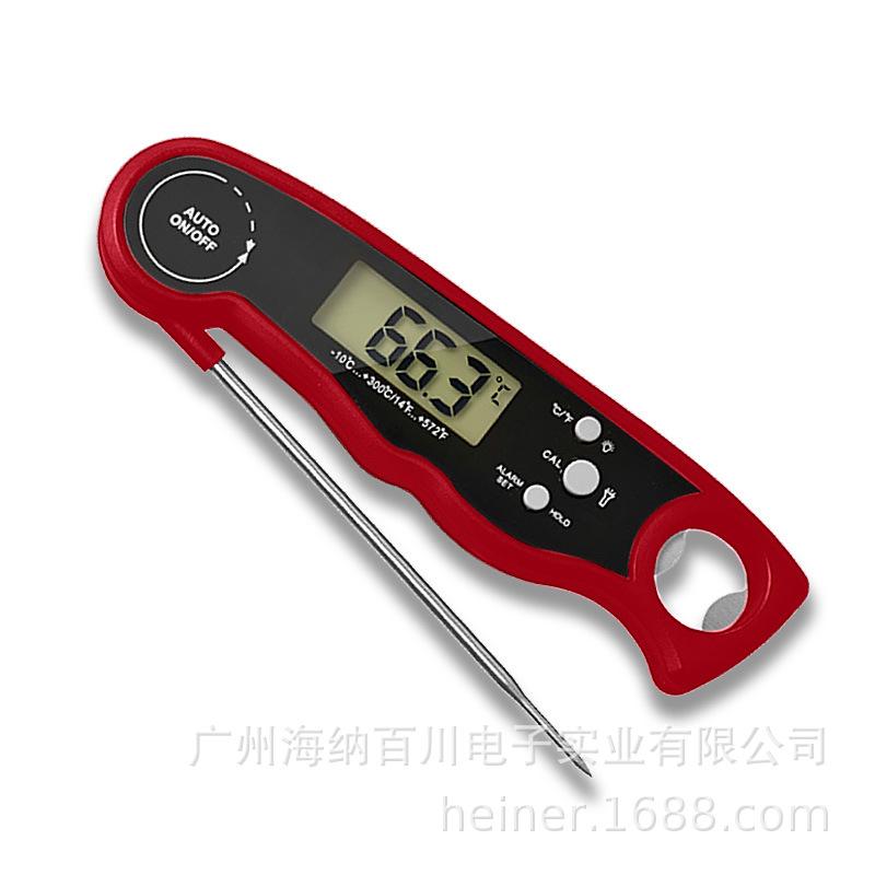 

Складной двойной зонд для барбекю, термометр для мяса, термометр для барбекю, кухонный духовой шкаф красный