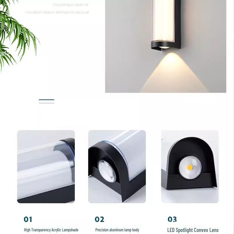 Waterproof LED Outdoor Wall Lamp - Super Bright for Hallway, Stairs, Courtyard, Balcony, Bathroom Entrance