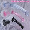 Cheap 4Sizes TPE Transparent Anal Plug Jelly Dildo Sex Toys for Man Woman Suction Cup Cock Vaginal Masturbation Soft Small Penis