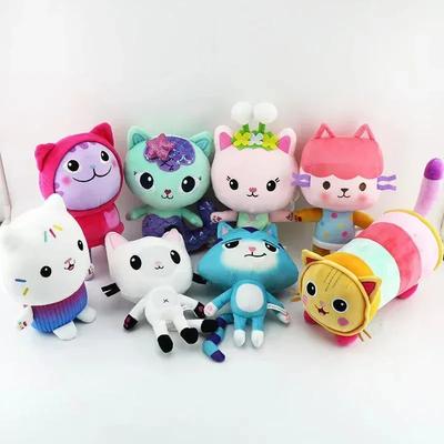 25cm Gabby Dollhouse Plush Toy Mercat Cartoon Stuffed Dolls Gaby Girl Mermaid Cat Animals Plushie Pillow Kids Birthday Gifts