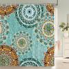 3D Indian Bohemia Print Shower Curtain With Hooks Nordic Style Bohemian Style Mandala Waterproof Fabric Home Bathroom Curtains