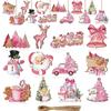 24Pcs/set Hangable Christmas Hanging Pendant Simple Christmas Tree Ornaments  New Year