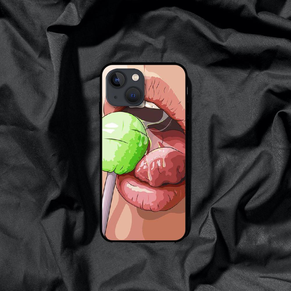 Lips Kiss Art Phone Case For iPhone Samsung Galaxy Redmi Xiaomi Note S A 16 15 14 13 12 11 20 21 22 23 53 54 Pro Plus Ultra Silicone Cover