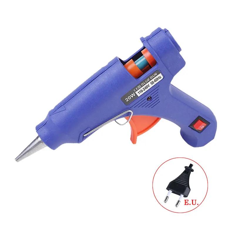 20W Hot Melt Glue Gun with 7mm Glue Sticks Mini Household Heat Temperature Thermo Tool Industrial Repair Tools Gun