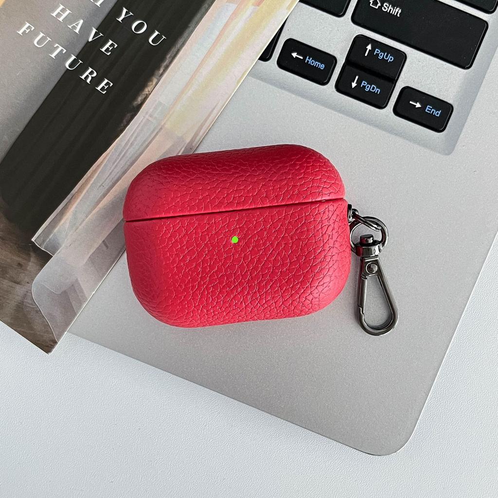 High End Business Bluetooth Earphone Case For Apple AirPods 1 2 3 4 Pro 2 3 Retro Litchi Texture Leather Protect Headphone Cover