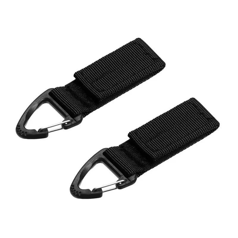 1/2/3Pcs Tactical Hanging Key Hook Clip Clamp Buckle Nylon Webbing Molle Belt Carabiner Outdoor Strap Climbing Accessories