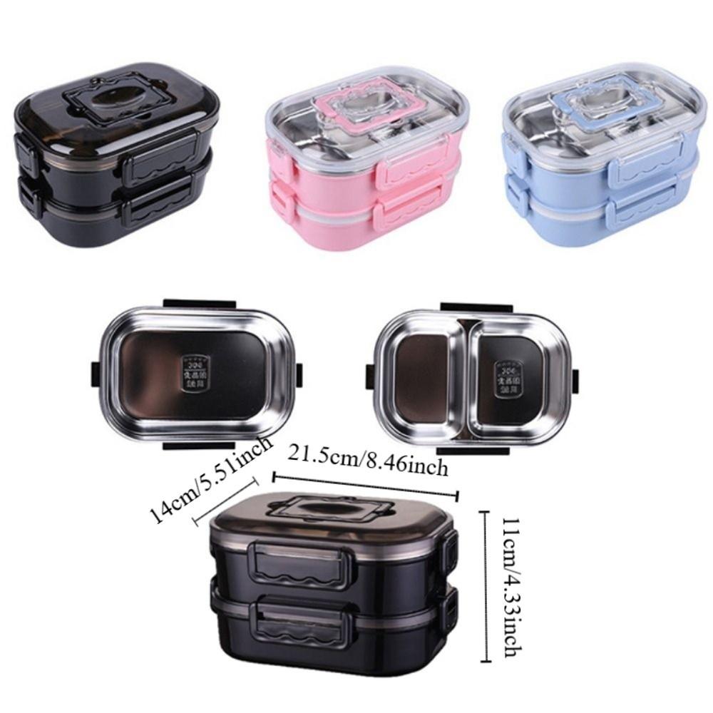 1200ml Insulated Food Container Double Layer Large Capacity Food Box  Picnic