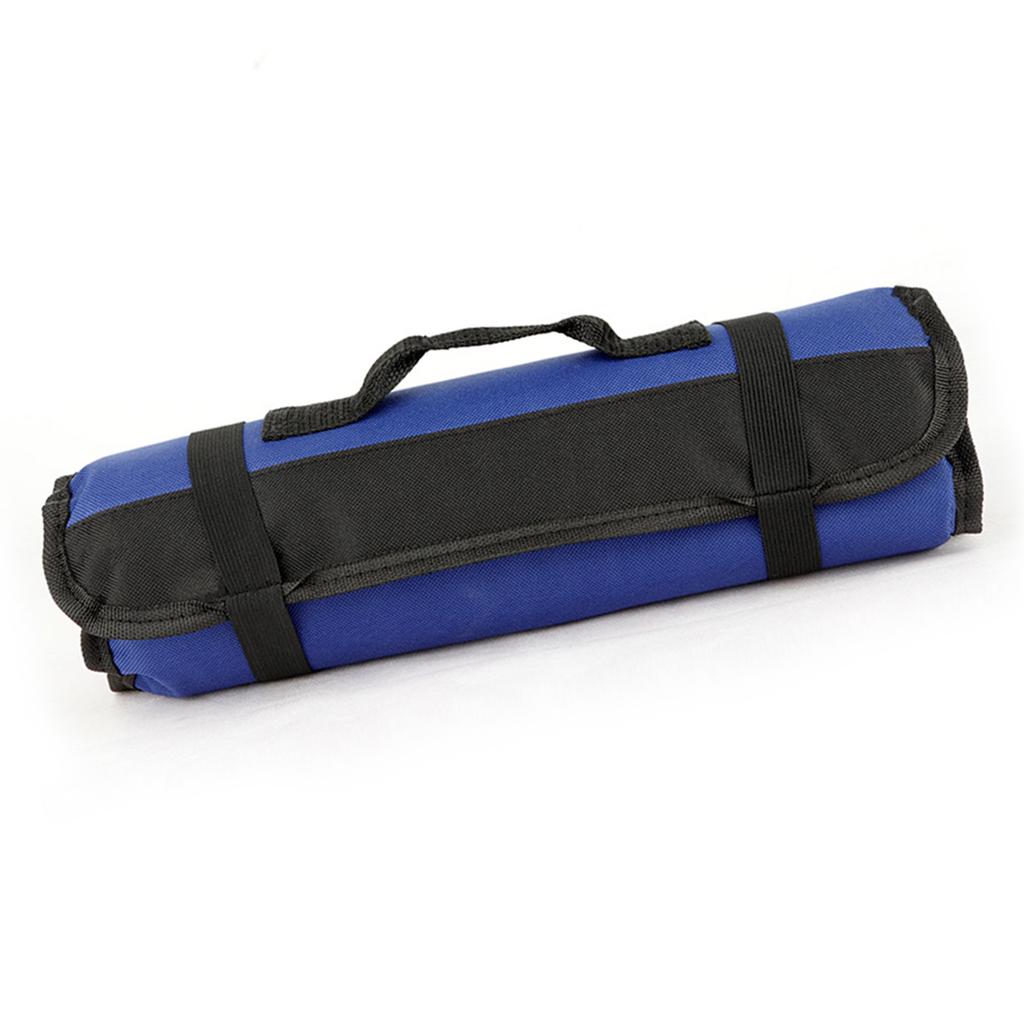 Chef Tool Roll Bag Oxford Cloth Portable Fork Tool Case Holder Pouch with Handle for Culinary Traveling