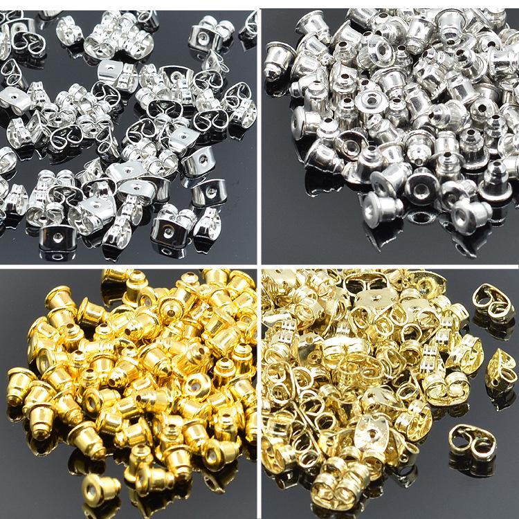 DIY Jewelry Accessories: Iron Ear Studs, Earrings, Ear Clasps, Bullet Ear Plugs, Leather Ear Caps, Cross-Border Collection