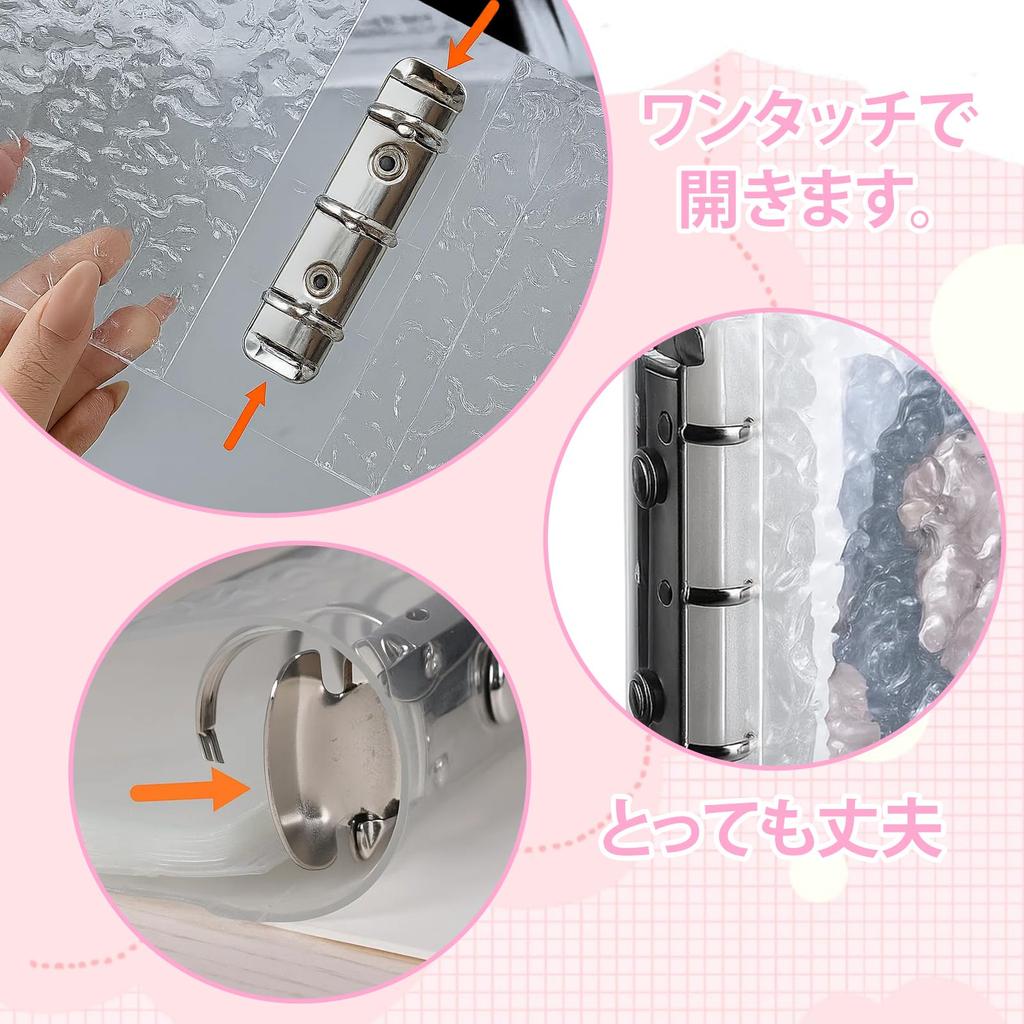 ZTFTA8 Clear Acrylic Sticker Book with Ripples of Ice and Water 30 Inner Single Grid for Small Card Compact Trading Card Sticker Popular with Students