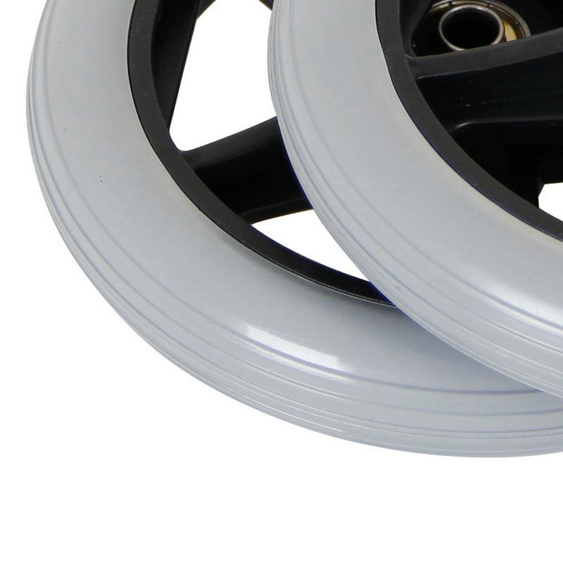2Piece Wheelchair Casters Wheel Replacement Parts 8 Inch For Wheelchair Front Wheel Wheelbarrow