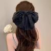 Elegant Temperament Mesh Hair Clip For Woman Large Bow Hairpin Girl Duckbill Clip